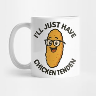 I’ll Just Have The Chicken Tenders Funny Retro Food Quote | Cartoon Dabbing Nugget Fast Food Humor Mug